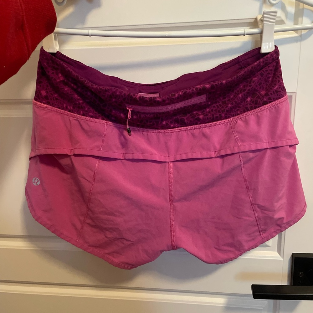 Lululemon pink speed up shorts size 4 (2.5 inch)